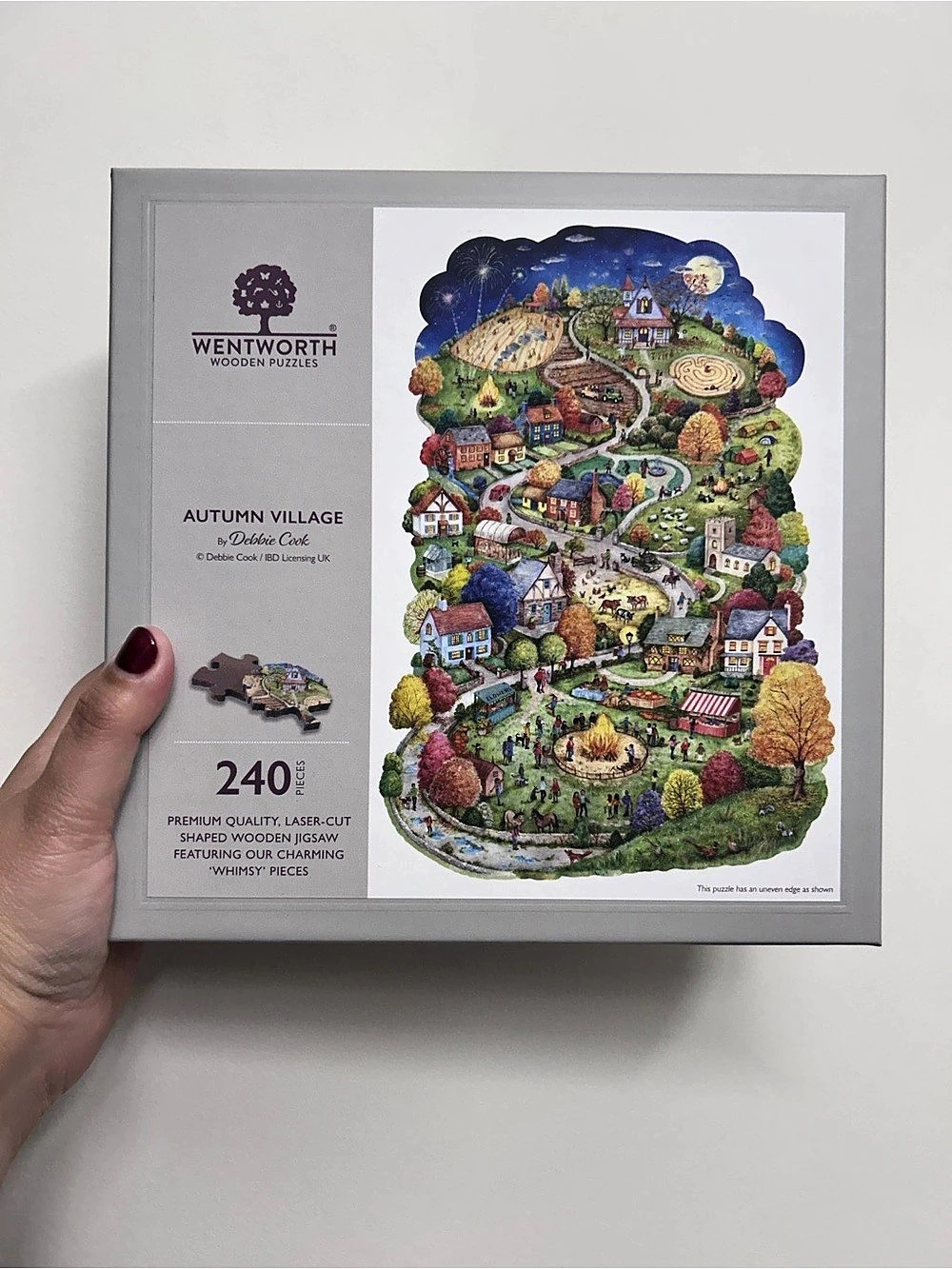 Wentworth Wooden Puzzles Autumn Village 240-Piece Wooden Puzzle